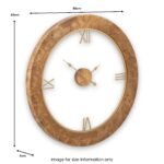 Newborough Burr Wood Effect Wall Clock - Image 7
