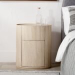 Tivoli Travertine Effect 1 Drawer Bedside Table - Image 2