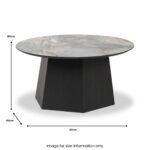 Myana Marble Effect Coffee Table - Image 7