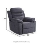 Conway Charcoal Reclining Armchair - Image 4