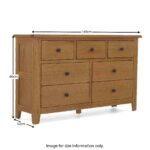 Broadway Oak 3 Over 4 Drawer Chest - Image 13