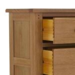 Broadway Oak 3 Over 4 Drawer Chest - Image 6