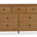 Broadway Oak 3 Over 4 Drawer Chest - Image 9