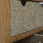 Broadway Oak Console Table with Baskets - Image 6