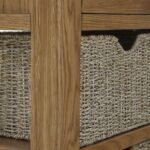 Broadway Oak Console Table with Baskets - Image 8
