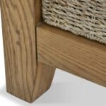 Broadway Oak Console Table with Baskets - Image 12