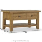 Broadway Oak Small Coffee Table - Image 19