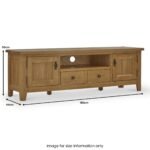 Broadway Oak 180cm TV Unit - Image 15