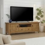 Broadway Oak 180cm TV Unit - Image 2