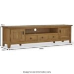 Broadway Oak 210cm TV Unit - Image 16
