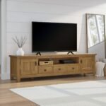 Broadway Oak 210cm TV Unit - Image 2