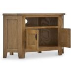Broadway Oak Corner TV Unit with Door - Image 4