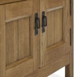 Broadway Oak Corner TV Unit with Door - Image 7