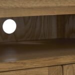 Broadway Oak Corner TV Unit with Door - Image 9