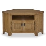 Broadway Oak Corner TV Unit with Door - Image 5