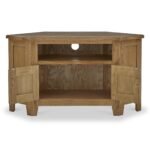 Broadway Oak Corner TV Unit with Door - Image 6