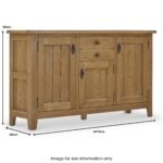 Broadway Oak Large Sideboard - Image 17