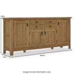 Broadway Oak Extra Large Sideboard - Image 15