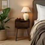 Oskar 1 Drawer Grooved Side Table - Image 2