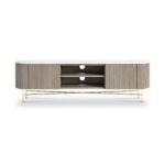 Amelie Grey Fluted Extra Large TV Unit - Image 2