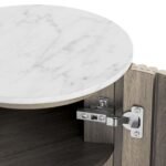 Amelie Grey Fluted Side Table with Door - Image 4