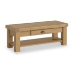 Portland Oak 1 Drawer Coffee Table - Image 3