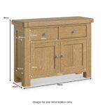 Portland Oak Small Sideboard - Image 4