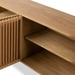 Shorwell Oak Slatted Large Sideboard - Image 9