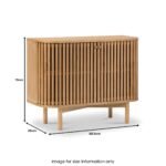 Shorwell Oak Slatted Small Sideboard - Image 16