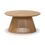 Shorwell Oak Slatted Round Coffee Table
