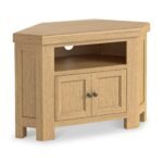 Portland Oak 2 Door Corner TV Unit - Image 3