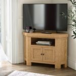 Portland Oak 2 Door Corner TV Unit - Image 2