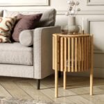 Shorwell Oak Slatted Story 1 Door Side Table - Image 2