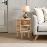 Shorwell Oak Slatted Open Shelf Side Table - Image 2
