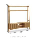 Shorwell Oak Slatted 165cm TV Ladder Unit - Image 3