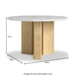 Nyssa Marble Top Round Dining Table - Image 3