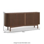 Shorwell Dark Oak Slatted Large Sideboard - Image 3