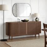 Shorwell Dark Oak Slatted Large Sideboard - Image 2
