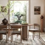 Shorwell Dark Oak Slatted Oval Dining Table - Image 2