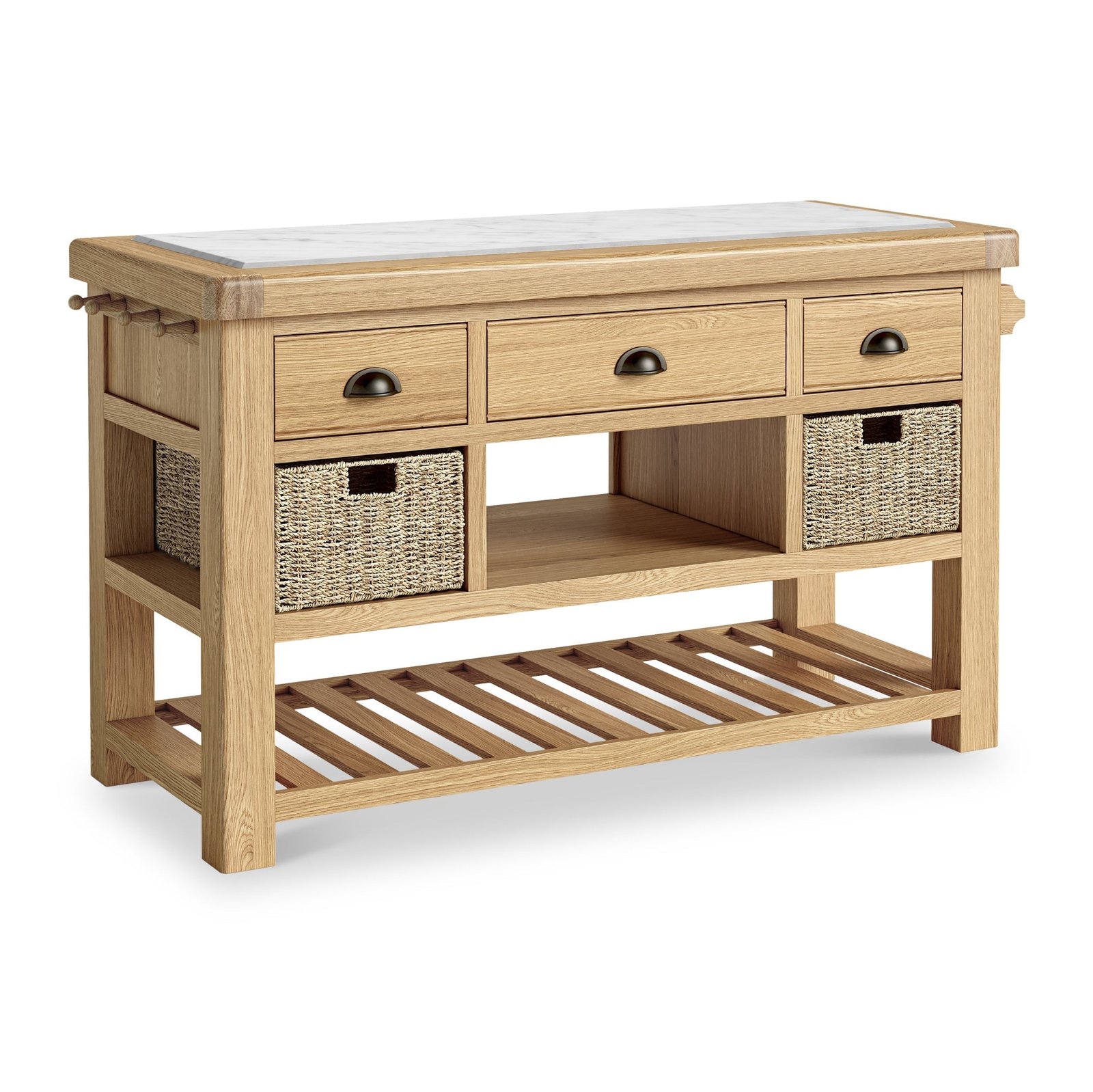 RFCORN9234-Portland-Large-Kitchen-Island Portland Oak Large Kitchen Island - Image 1