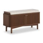 Shorwell Dark Oak Slatted Storage Bench