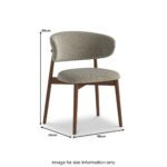Almeria Boucle Dining Chair - Image 3