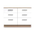 Blakely White & Light Oak 6 Drawer Wide Chest - Image 2