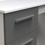 Blakely Grey and White 3 Drawer Dressing Table - Image 7