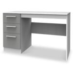 Blakely Grey and White 3 Drawer Storage Desk - Image 4
