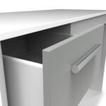 Blakely Grey and White 3 Drawer Storage Desk - Image 3