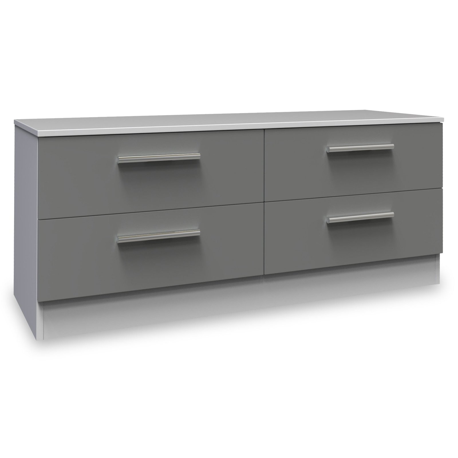 RFCTR036DGW-Blakely-Grey-and-White-4-Drawer-Storage-Unit-Angle1 Blakely Grey and White 4 Drawer Storage Unit - Image 1