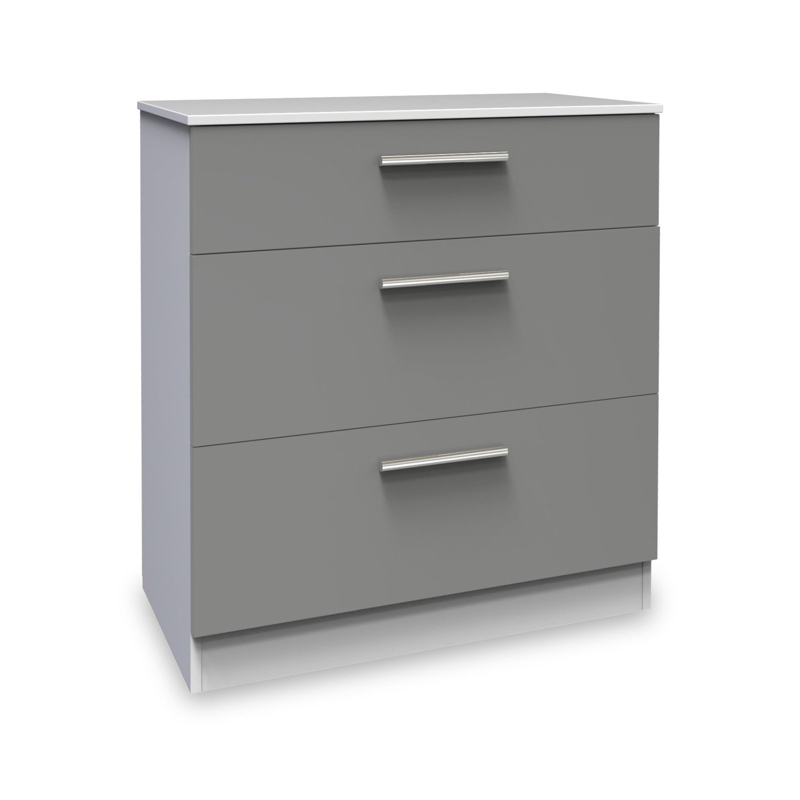 RFCTR049DGW-Blakely-Grey-and-White-3-Drawer-Deep-Chest-Angle1 Blakely Grey and White 3 Drawer Deep Chest - Image 1