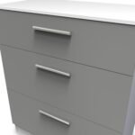 Blakely Grey and White 3 Drawer Deep Chest - Image 3