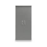 Blakely Grey and White 2 Door Wardrobe - Image 3